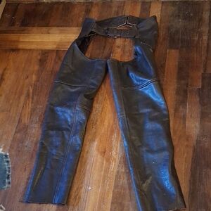 American Top Womens Leather Chaps Small
